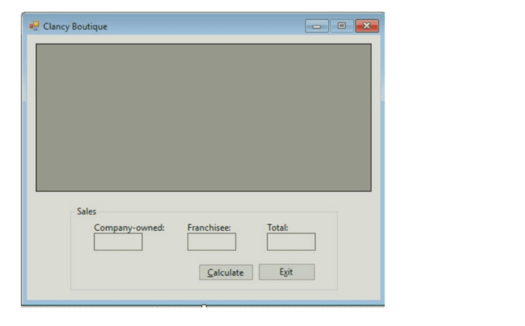 Solved 8. Create a Windows Form application for Clancy | Chegg.com