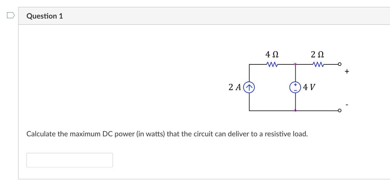 Solved Calculate the maximum DC power (in watts) that the | Chegg.com