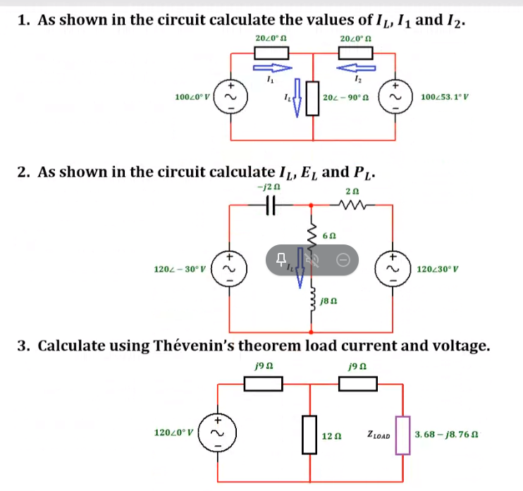 Solved 1. As shown in the circuit calculate the values of | Chegg.com