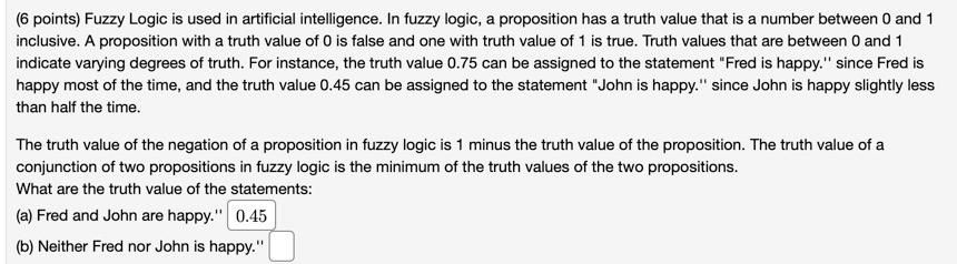 Solved (6 points) Complete the following truth table by | Chegg.com