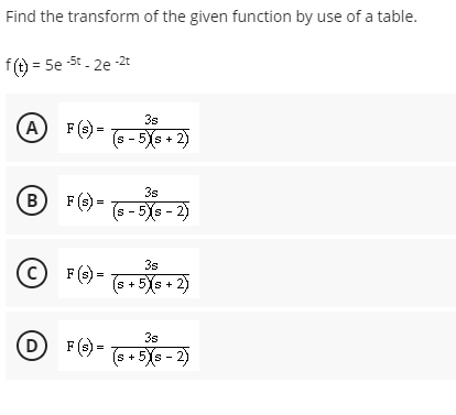Solved a.) Find the transform of the given function by use | Chegg.com