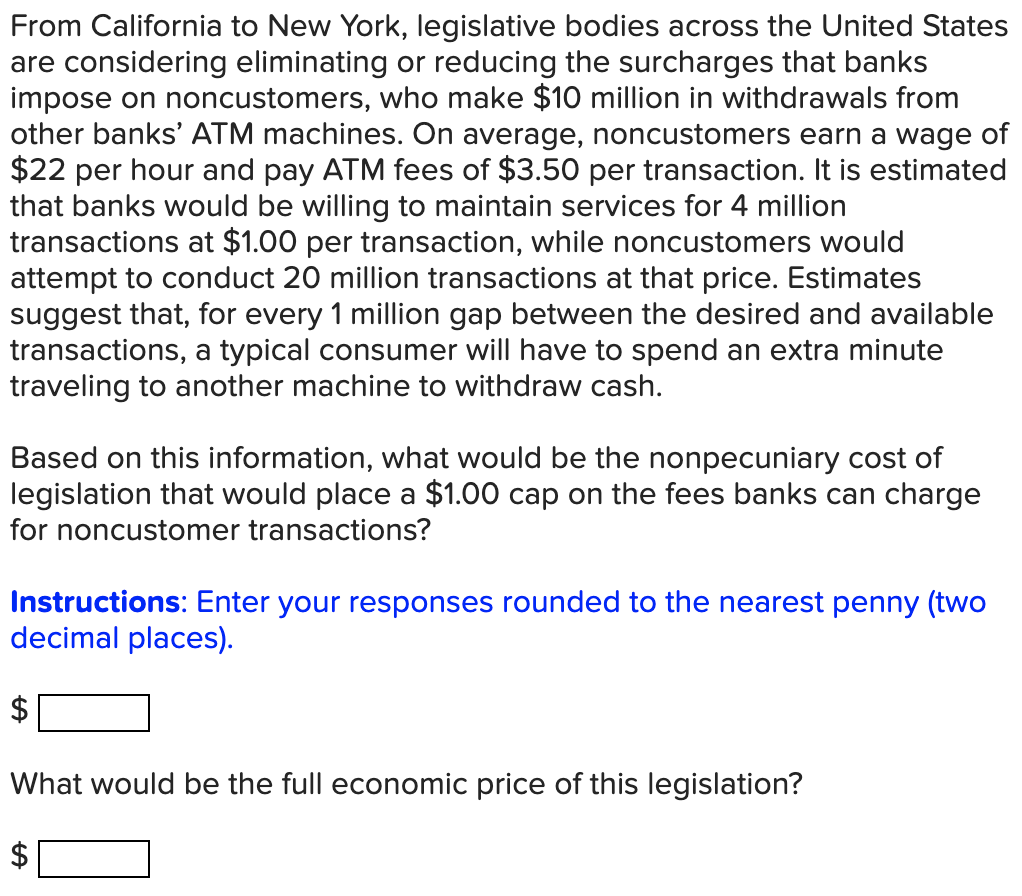 Solved From California to New York, legislative bodies