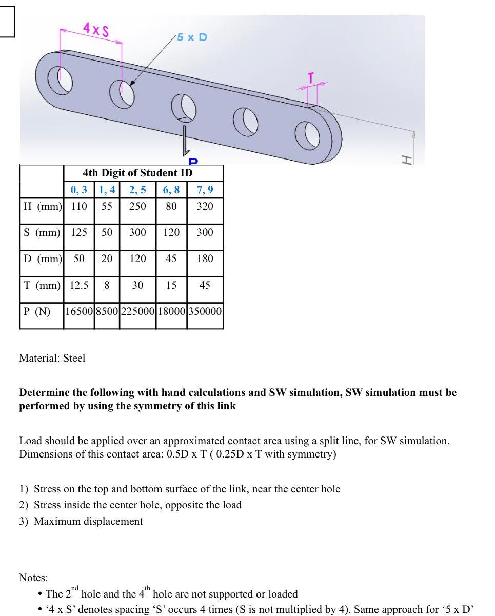 4xS 5 xD H 4th Digit of Student ID 0,3 1,4 2,5 6,8 | Chegg.com