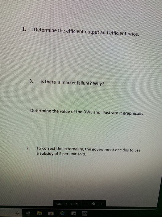 Solved B. Externality Assume That The Demand For Commodity | Chegg.com