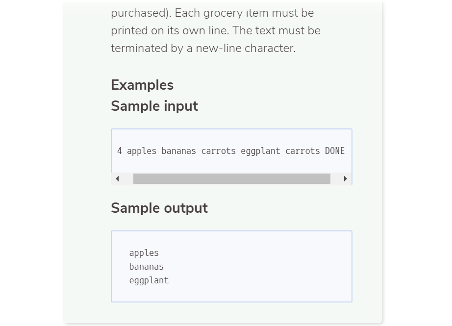 Solved Instructions You will be given a grocery list, filed | Chegg.com