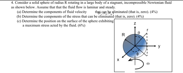 4. Consider a solid sphere of radius R rotating in a | Chegg.com