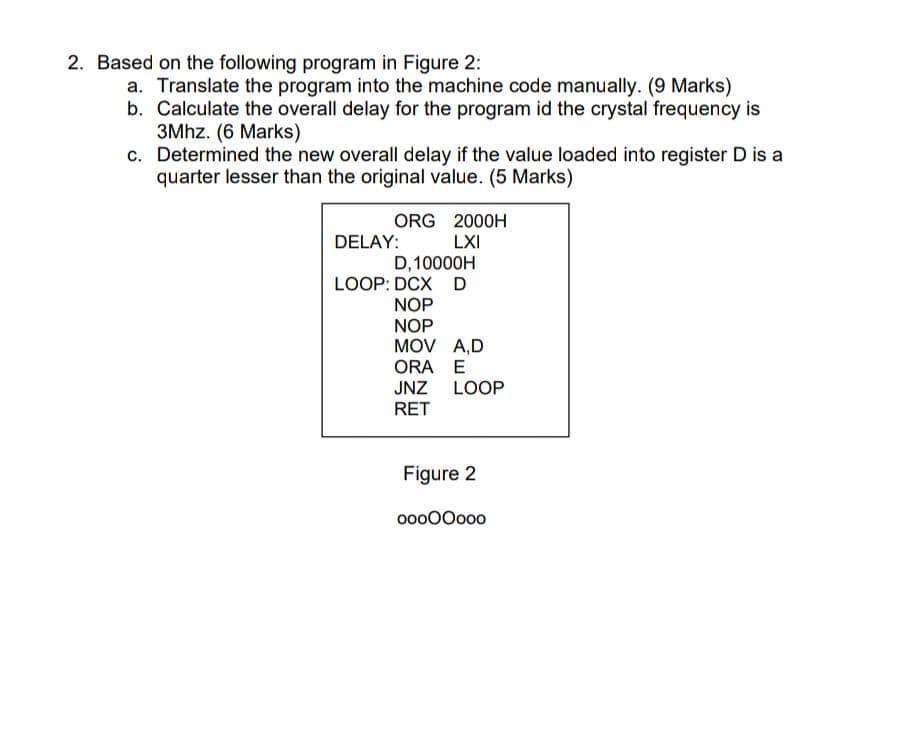 Solved 2. Based on the following program in Figure 2: a. | Chegg.com