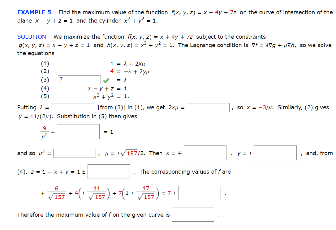 Solved EXAMPLE 5 Find The Maximum Value Of The Function F(x, | Chegg.com