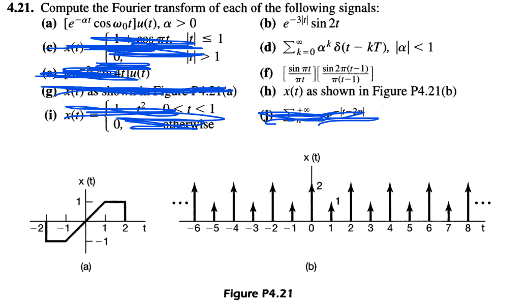 Solved 421 Compute The Fourier Transform Of Each Of The 4908