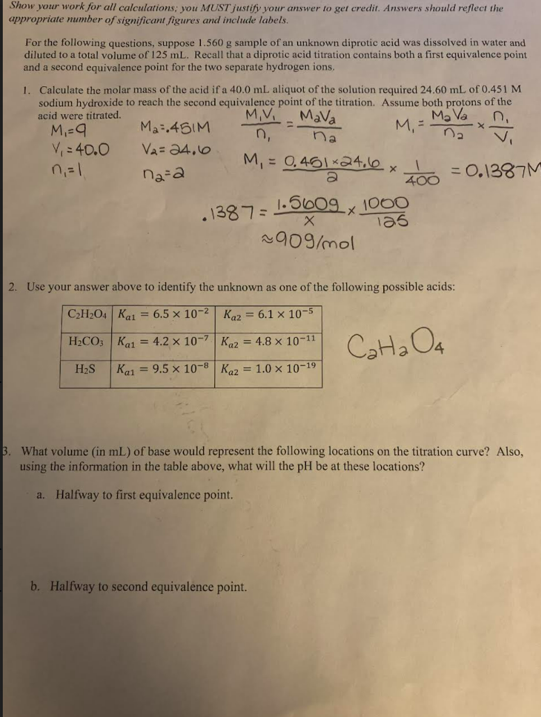 Solved Show your work for all calculations, you MUST justify | Chegg.com