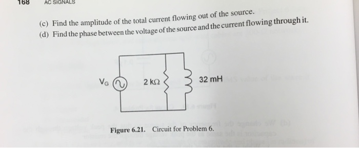 Solved 6. In the circuit of Figure 6.21, the voltage source | Chegg.com