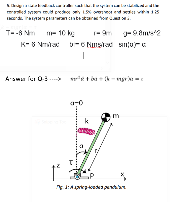 Solved The system parameters that are mentioned in the | Chegg.com