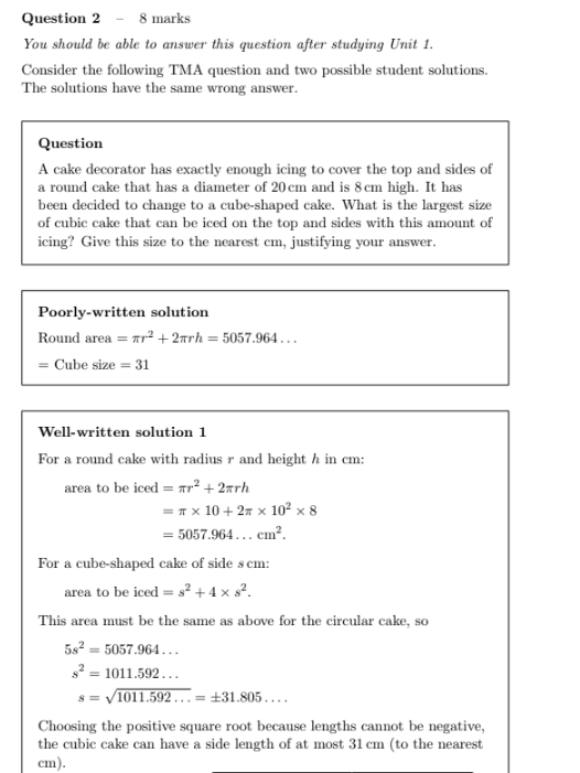 Solved Question 2 8 marks You should be able to answer this | Chegg.com