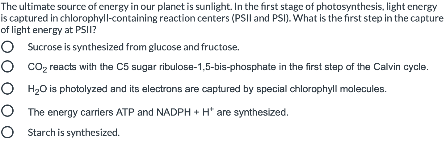 what is the ultimate source of energy for photosynthesis