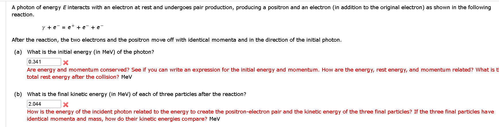 Solved A photon of energy E interacts with an electron at | Chegg.com
