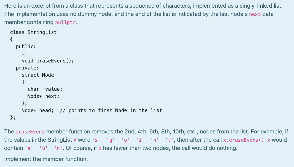 Solved Here is an excerpt from a class that represents a | Chegg.com