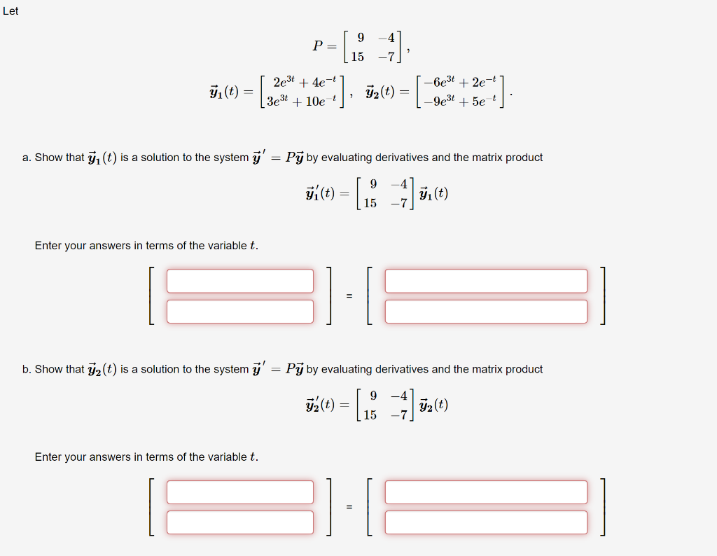 Solved Let 9 4 P 15 5 0 Ay To 5 0 2e3 Chegg Com