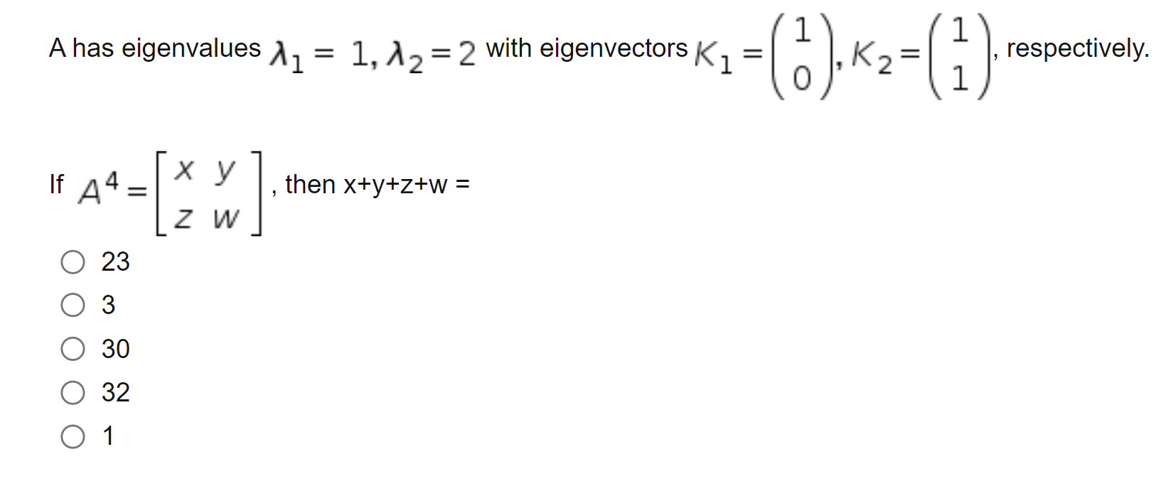 Solved A has eigenvalues λ1=1,λ2=2 with eigenvectors | Chegg.com