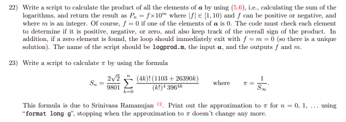 Solved 22) Write a script to calculate the product of all | Chegg.com