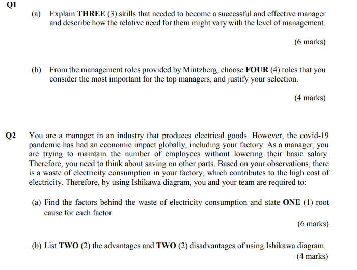 Solved Q1 (A) Explain Three (3) Skills That Needed To Become | Chegg.com