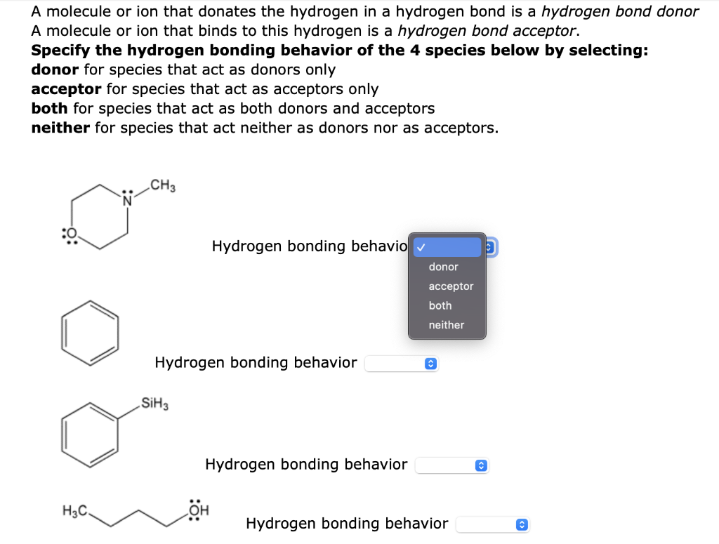 Solved A molecule or ion that donates the hydrogen in a | Chegg.com
