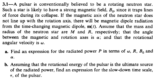 Solved RADIATIVE PROCESSES IN ASTROPHYSICS (From George B. | Chegg.com