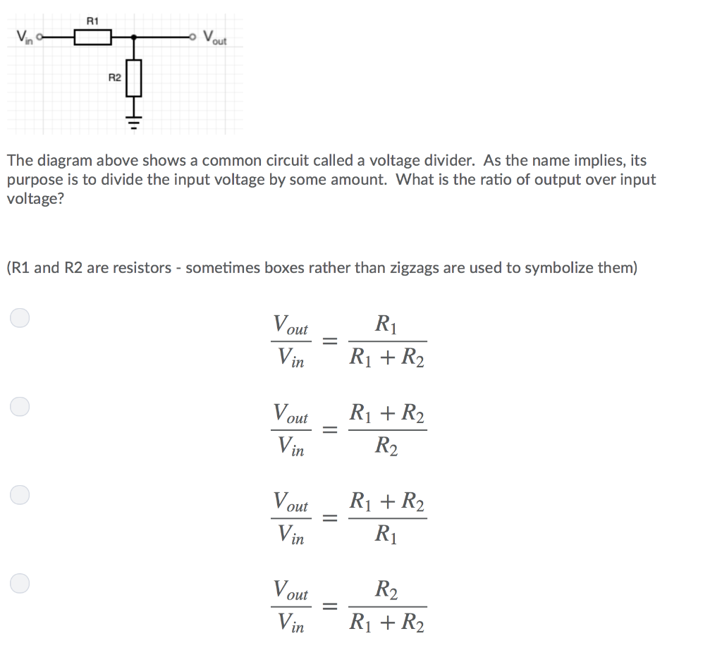 R2 R1 Solved R1 R2 The diagram above shows a common circuit called | Chegg.com