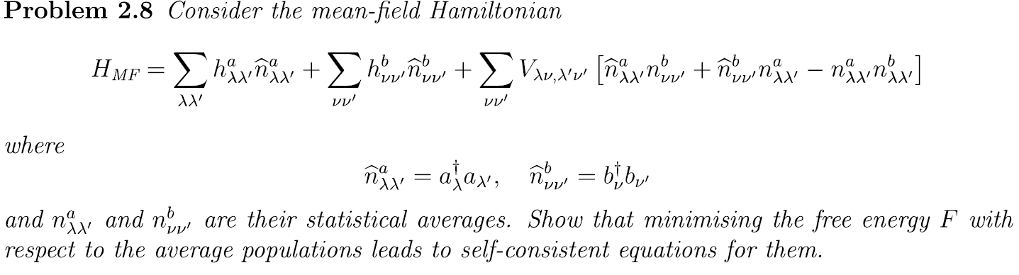 Problem 2 8 Consider The Mean Field Hamiltonian Hm Chegg Com