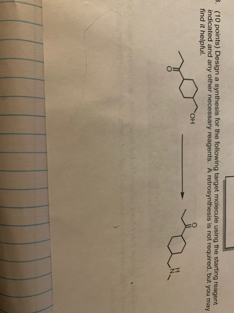 Solved B. (10 Points) Design A Synthesis For The Following | Chegg.com