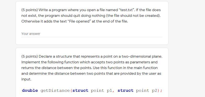 Solved (5 points) Write a program where you open a file | Chegg.com