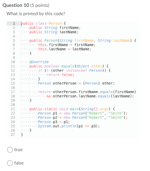 Solved Question 10 (5 points) What is printed by this code? | Chegg.com