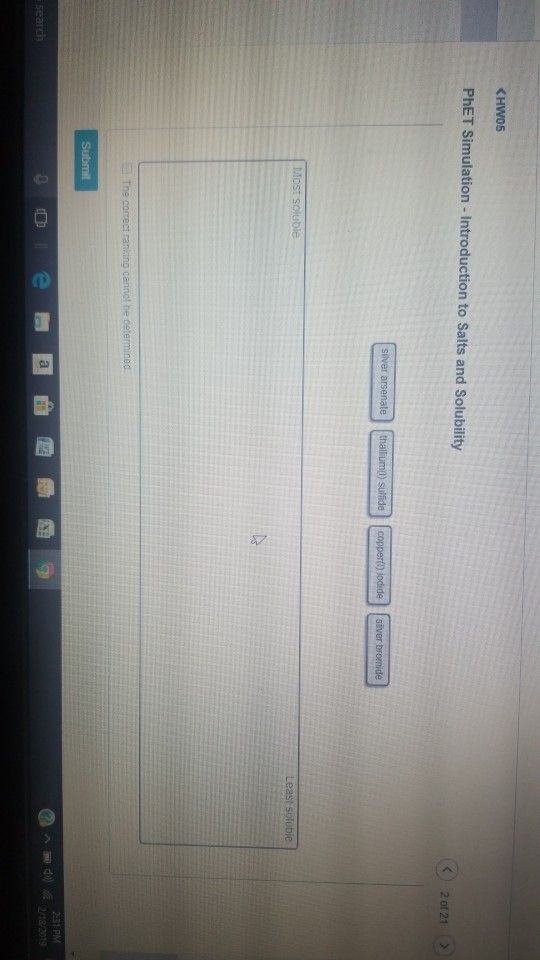 Solved PhET Simulation Introduction to Salts and Solubility