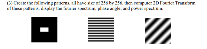 Solved (3) Create the following patterns, all have size of | Chegg.com