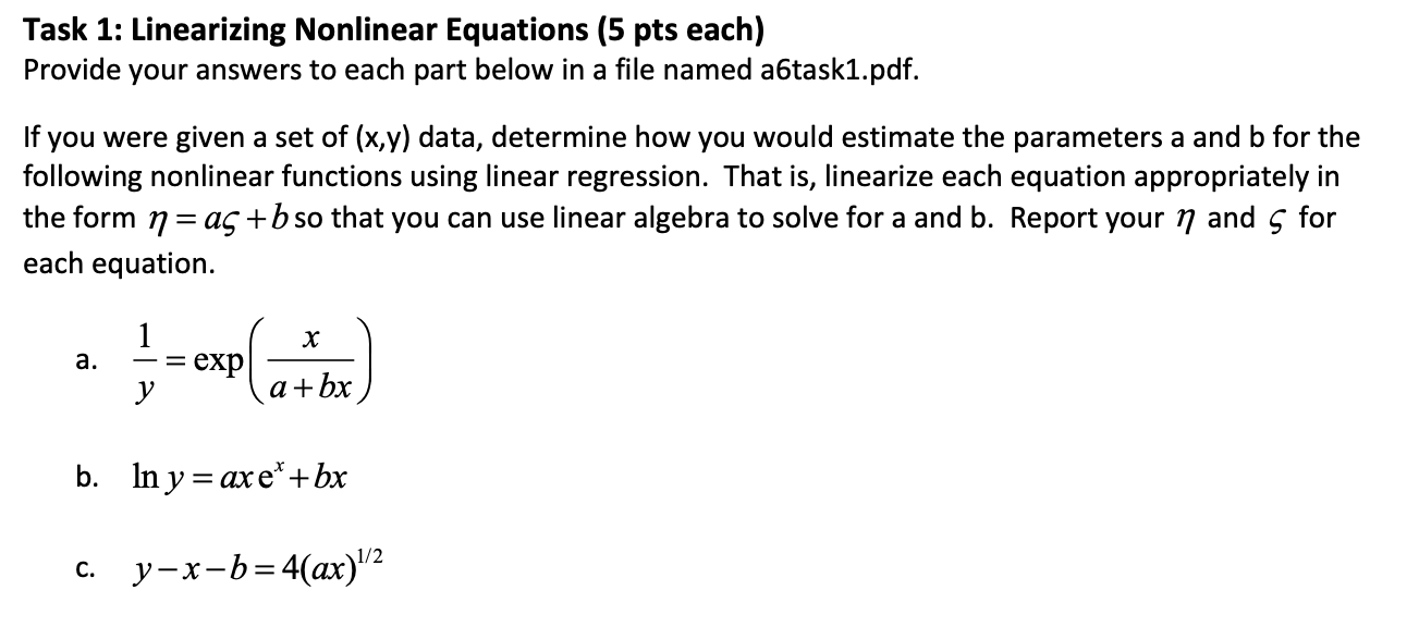 solved-task-1-linearizing-nonlinear-equations-5-pts-each-chegg