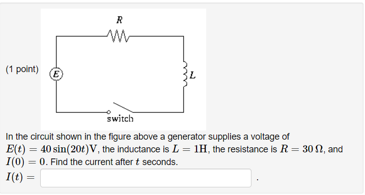 Solved In the circuit shown in the figure above a generator | Chegg.com