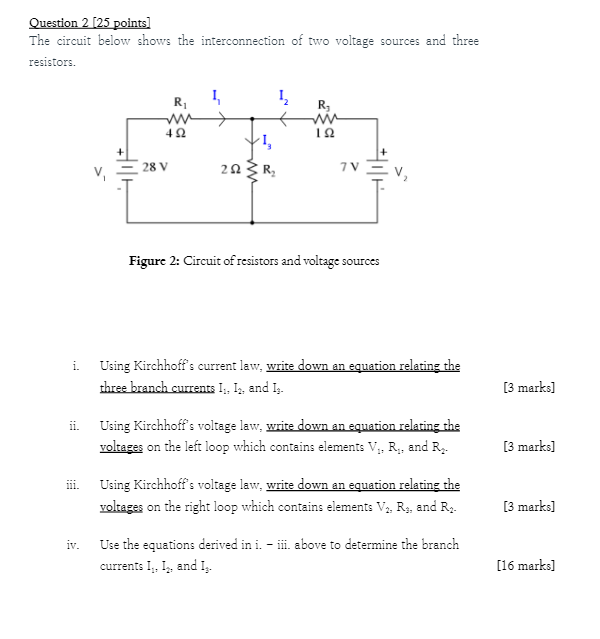 Solved Question 2 [25 points) The circuit below shows the | Chegg.com