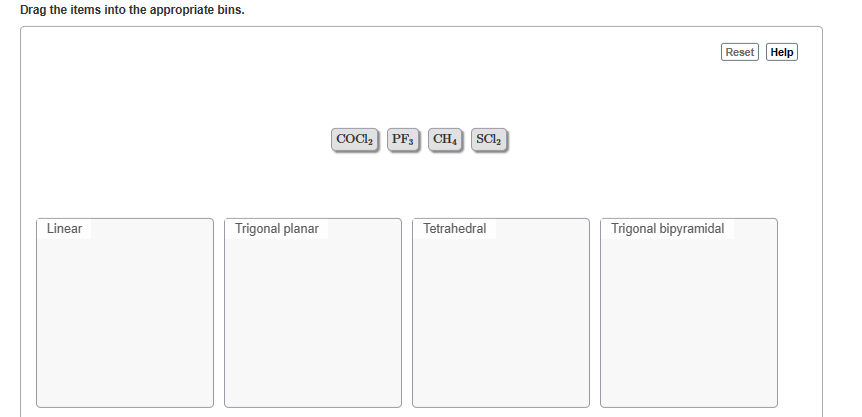 Solved Determine the molecular geometry for each molecule. | Chegg.com