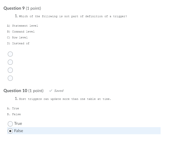 Solved Question 9 (1 point) 1. Which of the following is not | Chegg.com
