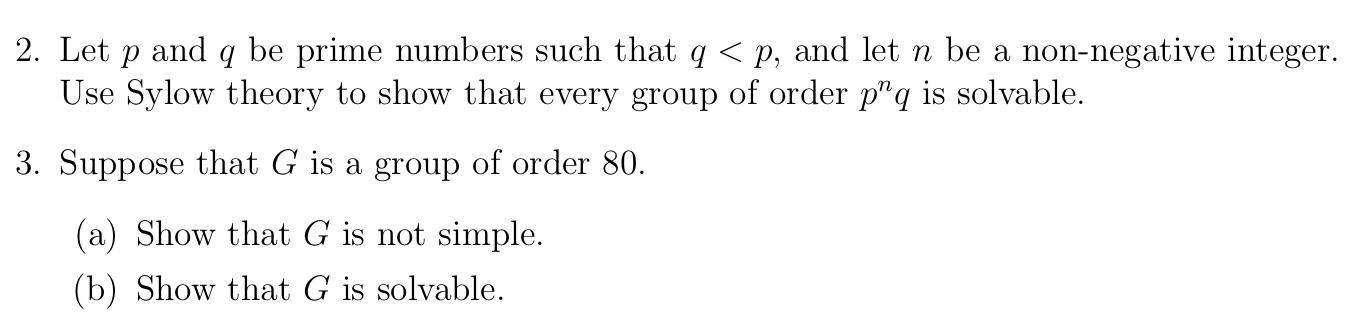 Solved 2. Let р and q be prime numbers such that q | Chegg.com