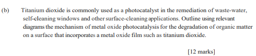 Solved (b) Titanium Dioxide Is Commonly Used As A | Chegg.com