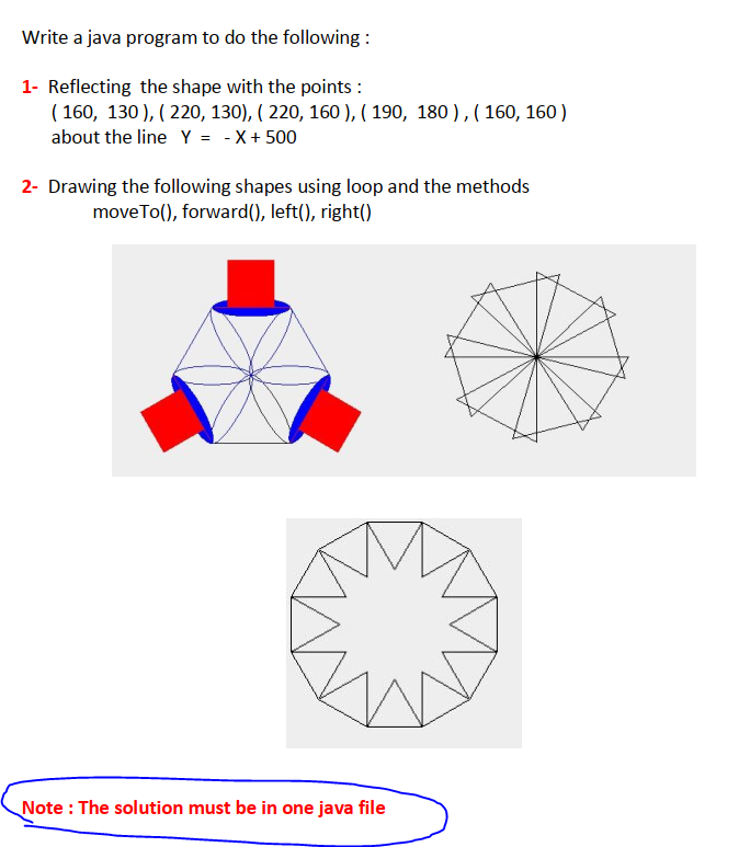 Solved Write a java program to do the following: 1- | Chegg.com