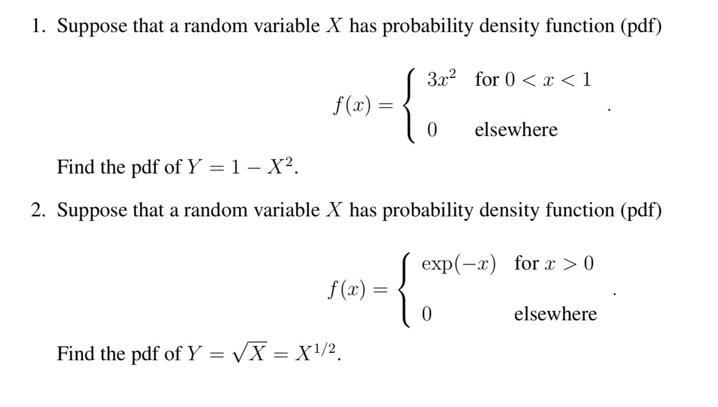 Solved 1. Suppose that a random variable X has probability | Chegg.com