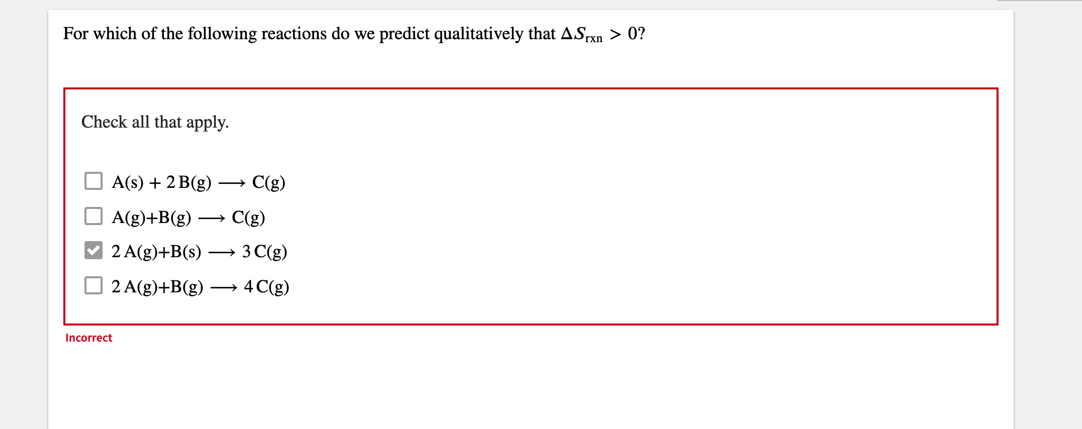 Solved For Which Of The Following Reactions Do We Predict | Chegg.com