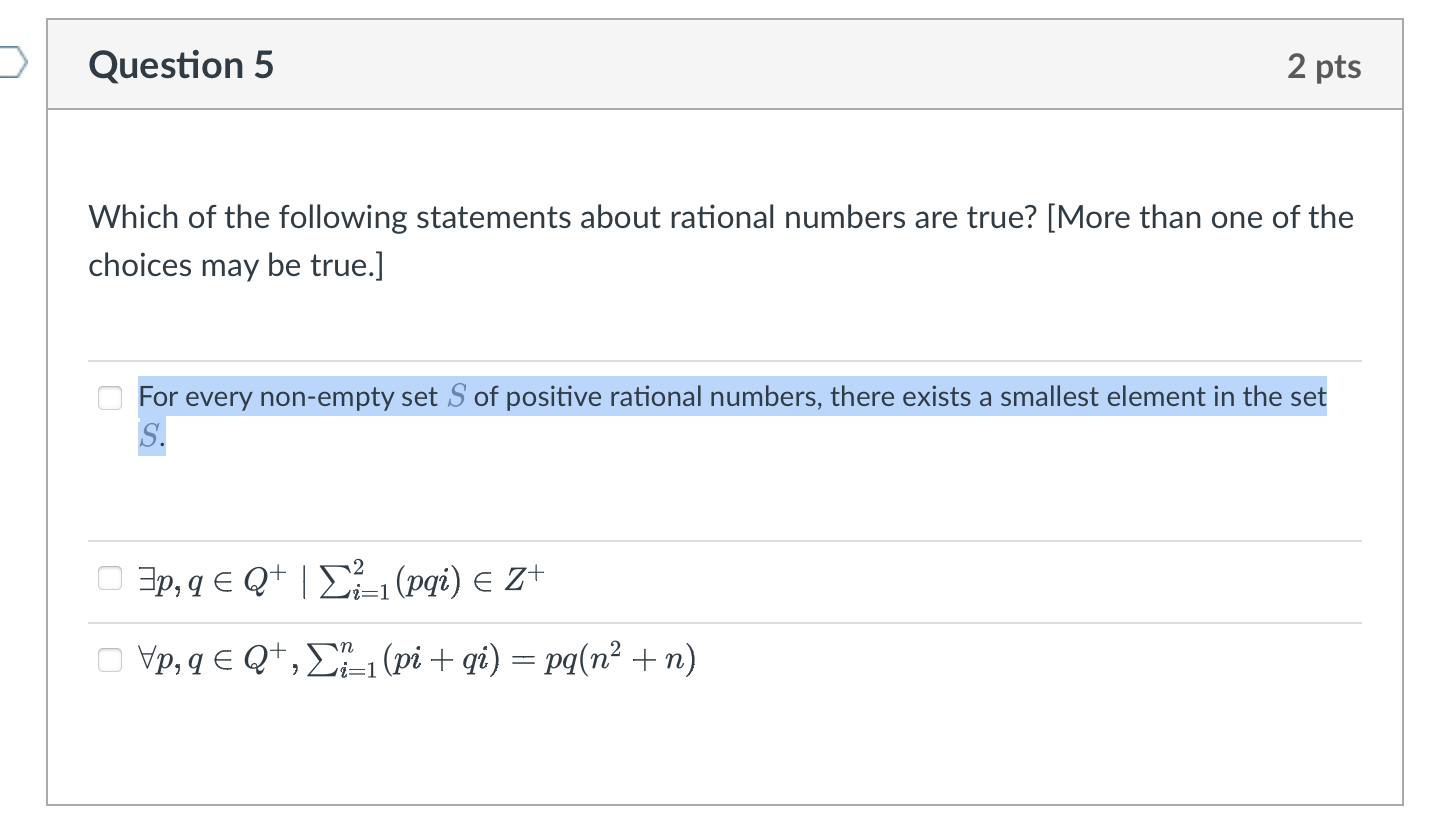 which one of the following is true about rational numbers