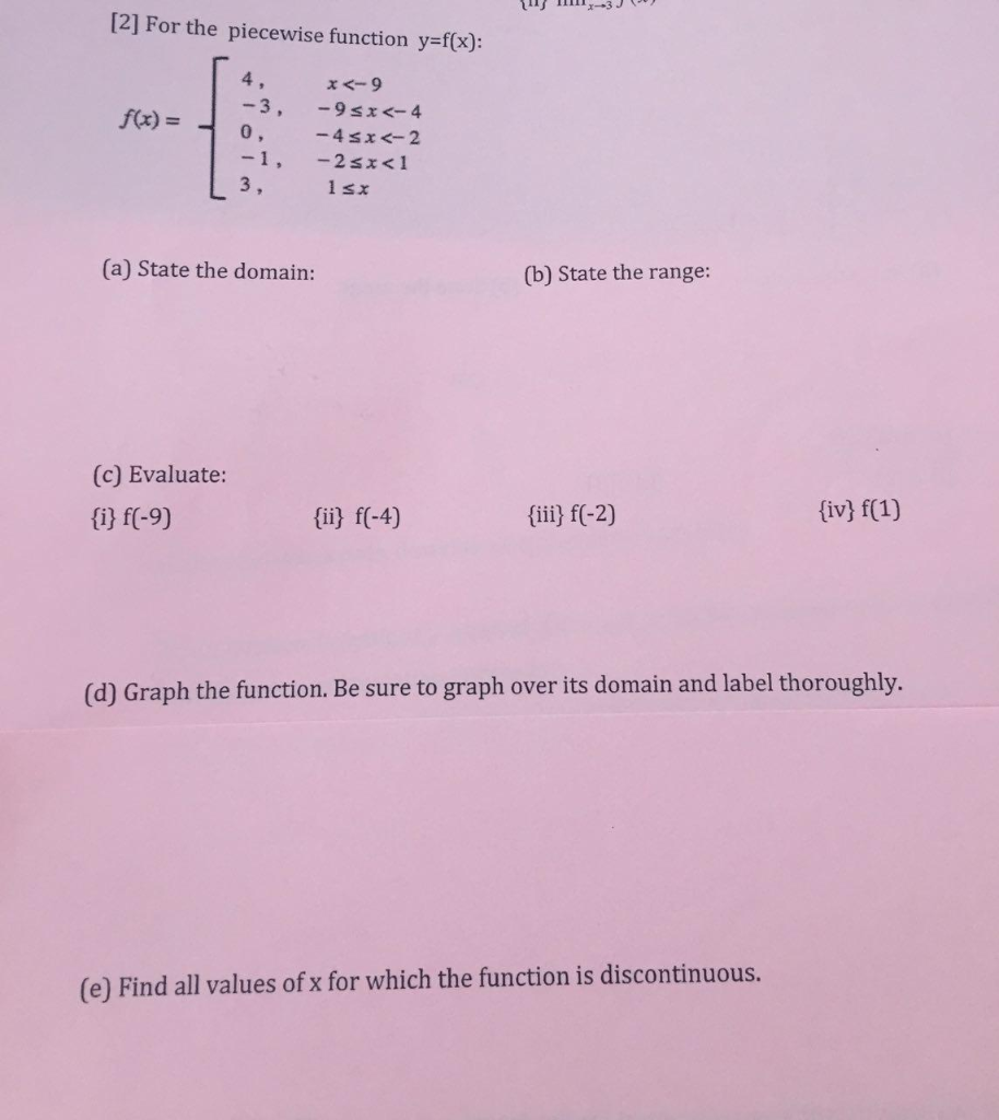 solved-2-for-the-piecewise-function-y-f-x-x-9-9sx