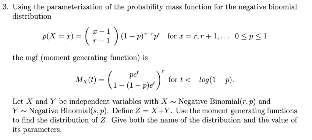 Solved 3 Using The Parameterization Of The Probability M Chegg Com