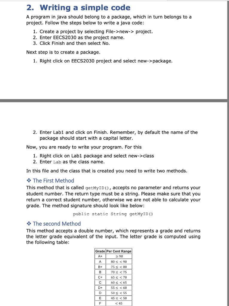 Solved 2. Writing a simple code A program in java should | Chegg.com