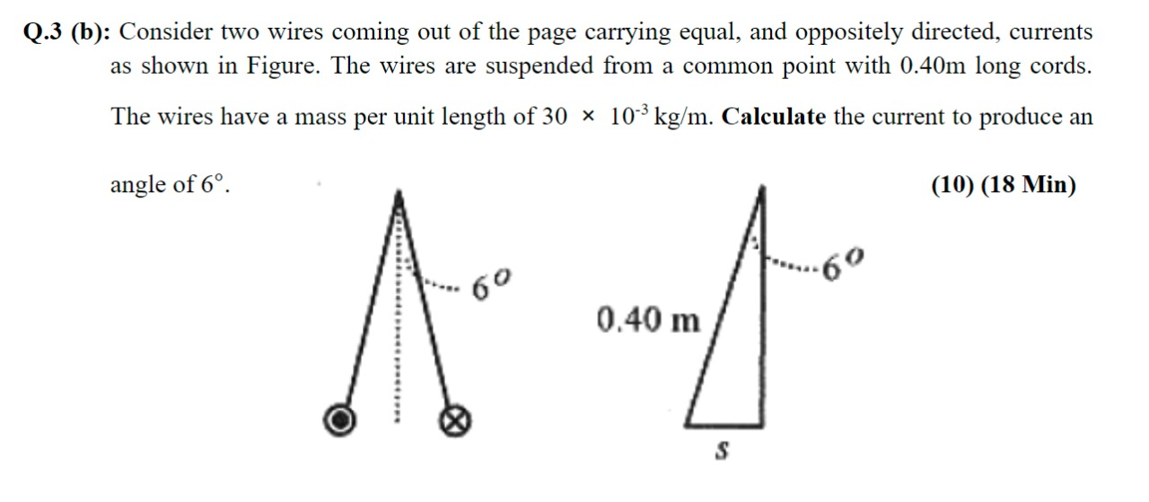 Solved Q.3 (b): Consider two wires coming out of the page | Chegg.com