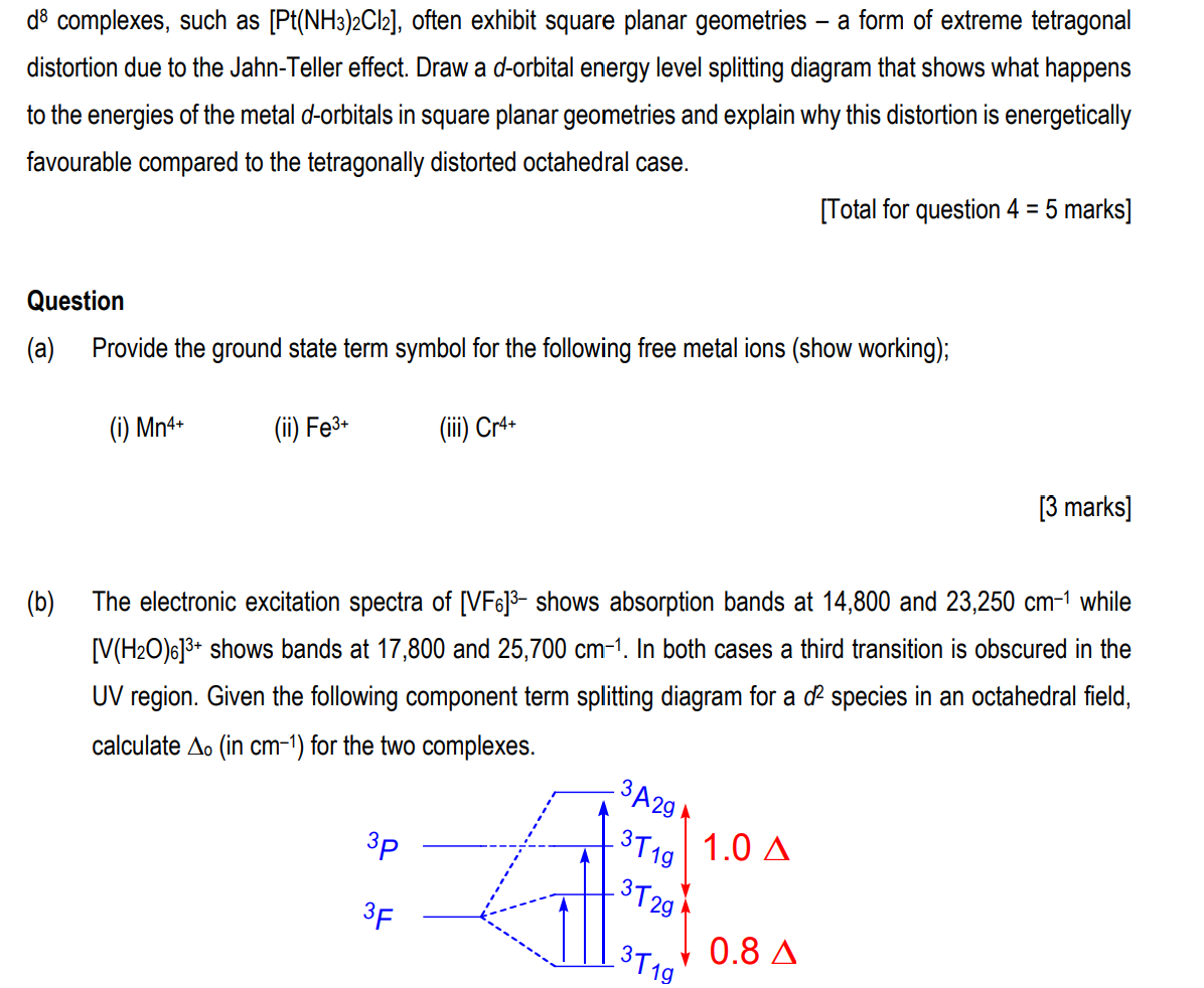 Solved de complexes, such as [Pt(NH3)2Cl2], often exhibit | Chegg.com