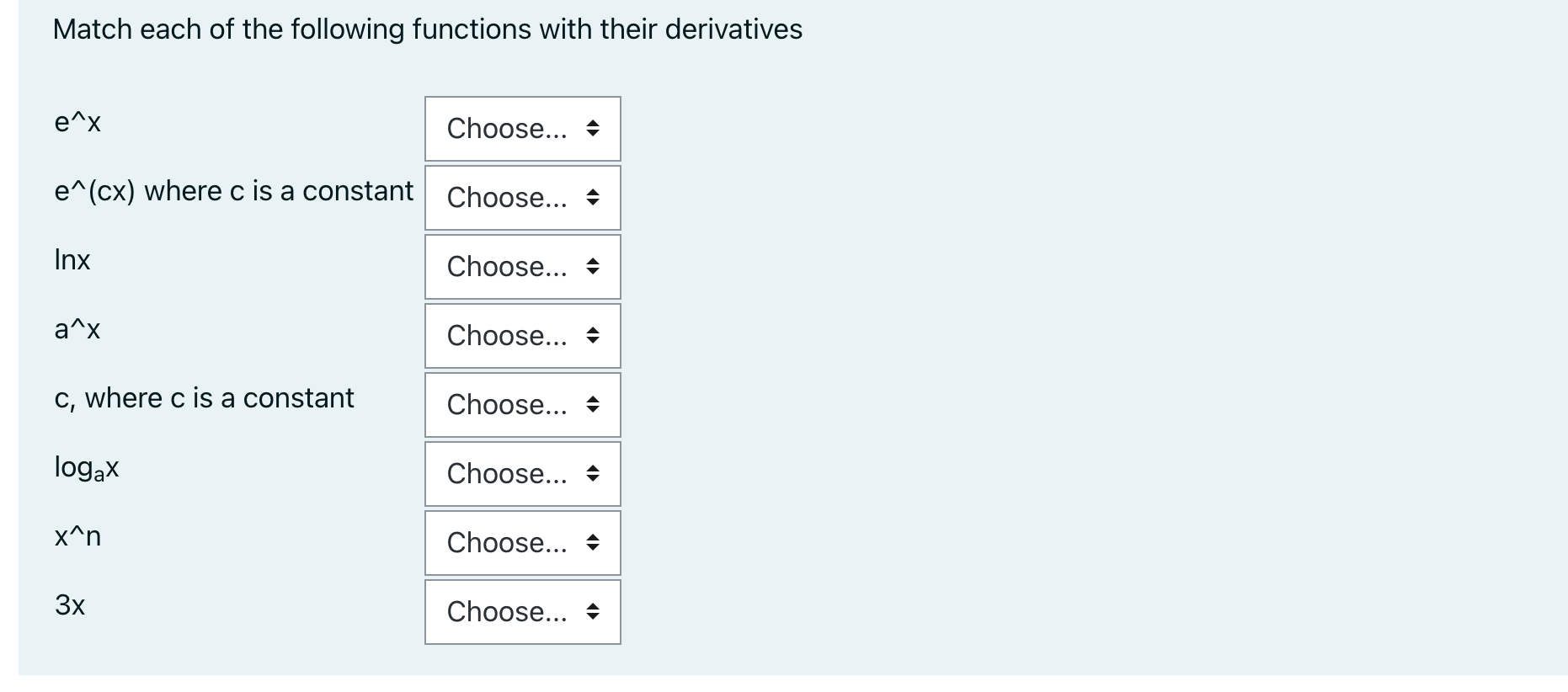 Solved Match each of the following functions with their | Chegg.com